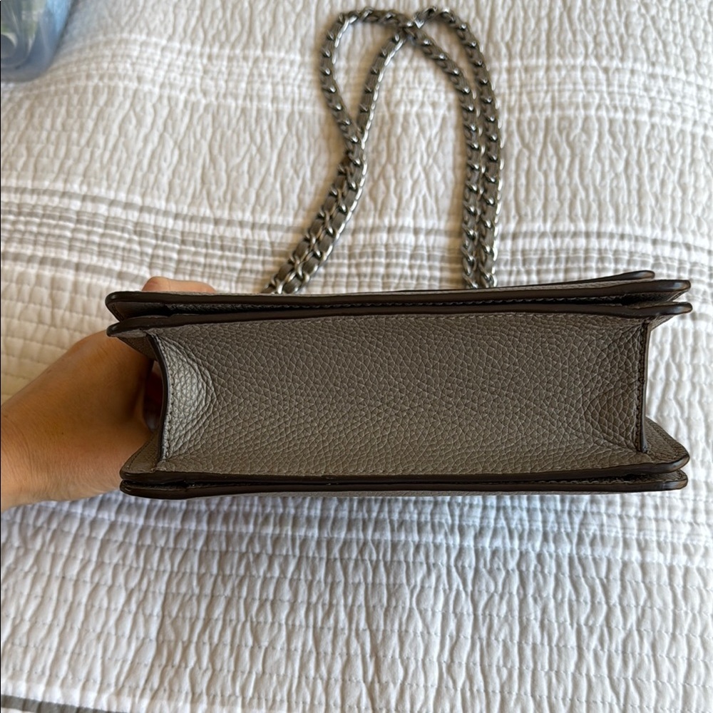 Tory Burch Taupe Shoulder Bag with Chain Strap - Picture 8 of 11